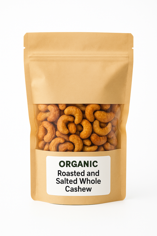 ORGANIC Roasted and Salted Whole Cashew.5 OZ (141g)